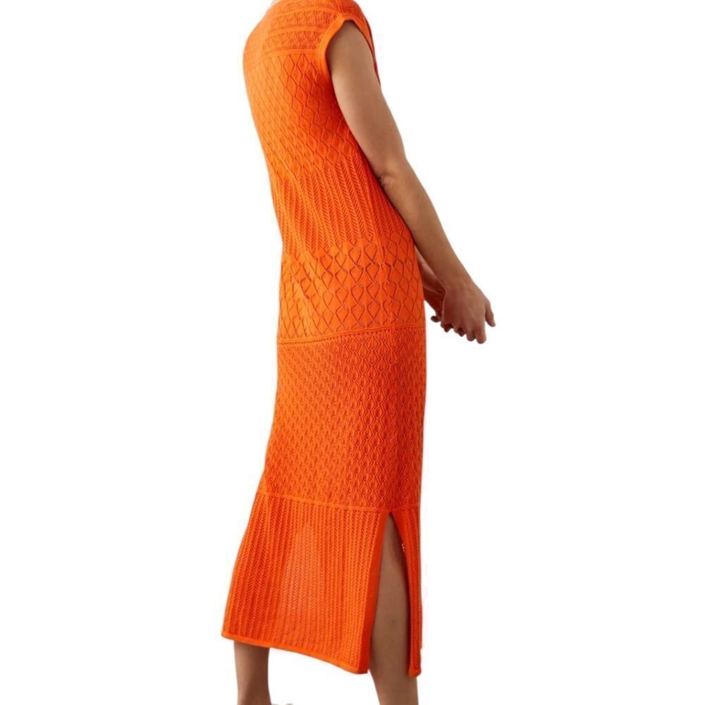 Rails Crochet Knit Ashley Dress In Arancione - Picture 3 of 11